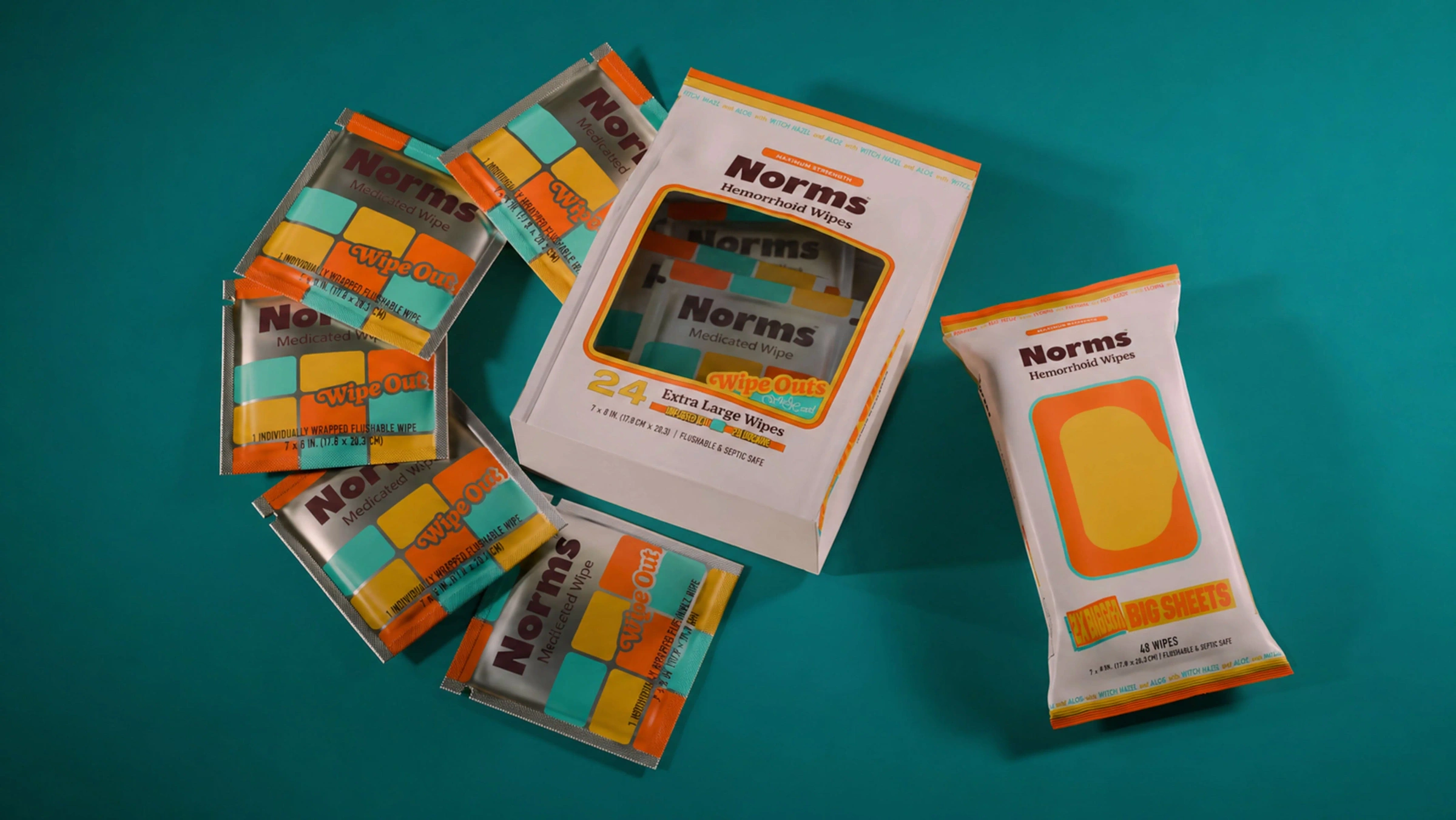 Medicated Wipes: Norms medicated hemorrhoid wipes pack for cooling, clean relief