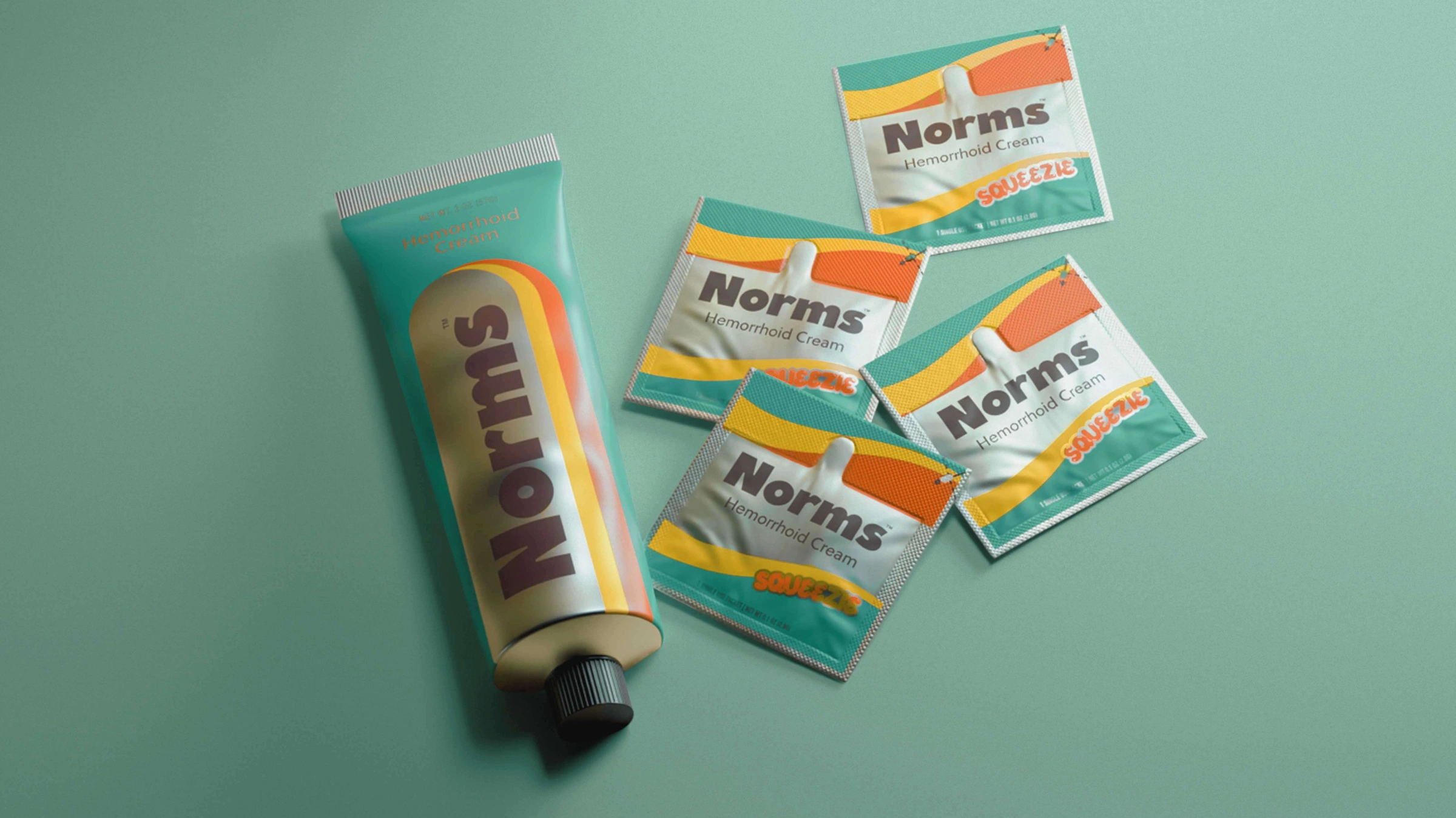 Hemorrhoid Creams: Norms hemorrhoid cream tubes and boxes for fast numbing relief