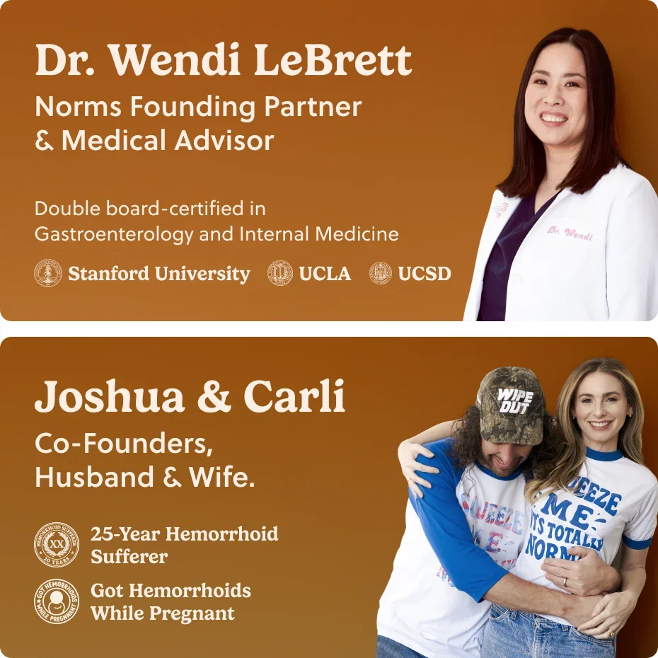 Promotional graphic featuring Dr. Wendi LeBrett and Joshua & Carli with text about their roles and credentials.