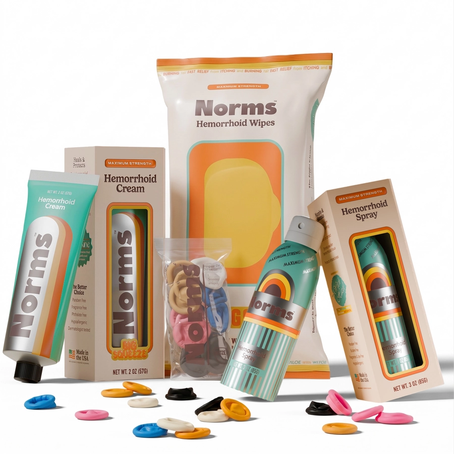 Norms Full Hemorrhoid Treatment Bundle (Cream, Wipes & Spray)